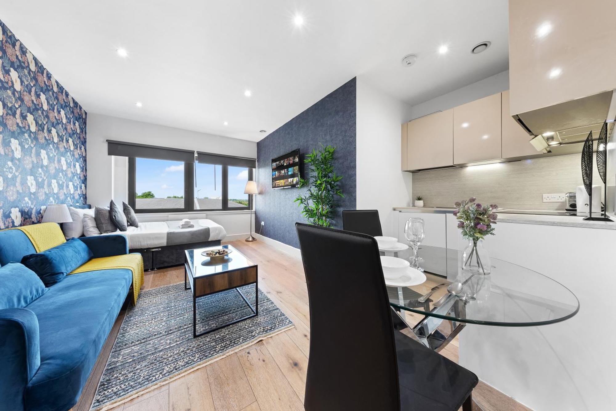 Modern One Bedroom Flat - Sleeps 5 -Near Heathrow - London Ub3 Eksteriør billede